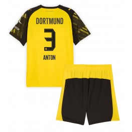 Borussia Dortmund Waldemar Anton #3 Thuis tenue Kids 2025-26 Korte Mouw (+ Korte broeken)
