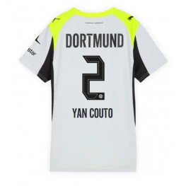 Borussia Dortmund Yan Couto #2 Uit tenue Dames 2025-26 Korte Mouw Borussia Dortmund Yan Couto #2 Uit tenue Dames 2025-26 Korte Mouw