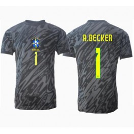 Brazilië Alisson Becker #1 Keeper Uit tenue Copa America 2024 Korte Mouw
