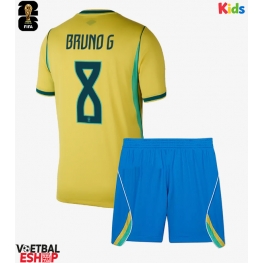 Brazilië Bruno Guimaraes #8 Thuis tenue Kids WK 2026 Korte Mouw (+ Korte broeken)