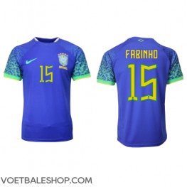 Brazilië Fabinho #15 Uit tenue WK 2022 Korte Mouw