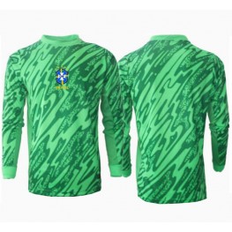 Brazilië Keeper Thuis tenue Copa America 2024 Lange Mouw