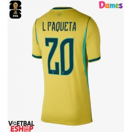 Brazilië Lucas Paqueta #20 Thuis tenue Dames WK 2026 Korte Mouw