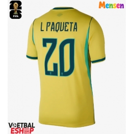 Brazilië Lucas Paqueta #20 Thuis tenue WK 2026 Korte Mouw
