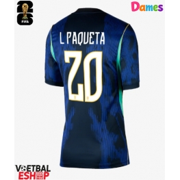 Brazilië Lucas Paqueta #20 Uit tenue Dames WK 2026 Korte Mouw