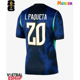 Brazilië Lucas Paqueta #20 Uit tenue WK 2026 Korte Mouw