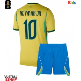 Brazilië Neymar Jr #10 Thuis tenue Kids WK 2026 Korte Mouw (+ Korte broeken)