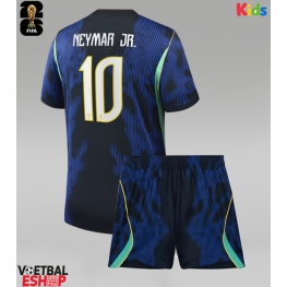 Brazilië Neymar Jr #10 Uit tenue Kids WK 2026 Korte Mouw (+ Korte broeken)
