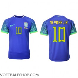 Brazilië Neymar Jr #10 Uit tenue WK 2022 Korte Mouw
