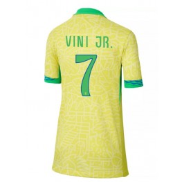 Brazilië Vinicius Junior #7 Thuis tenue Dames Copa America 2024 Korte Mouw
