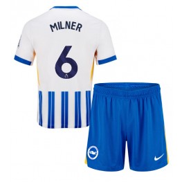 Brighton James Milner #6 Thuis tenue Kids 2024-25 Korte Mouw (+ Korte broeken)