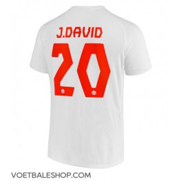 Canada Jonathan David #20 Uit tenue WK 2022 Korte Mouw