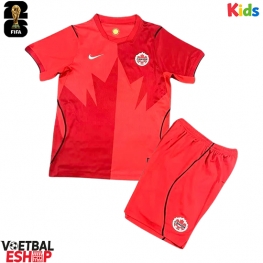 Canada Thuis tenue Kids WK 2026 Korte Mouw (+ Korte broeken)
