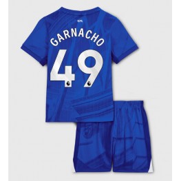 Chelsea Alejandro Garnacho #49 Thuis tenue Kids 2025-26 Korte Mouw (+ Korte broeken)