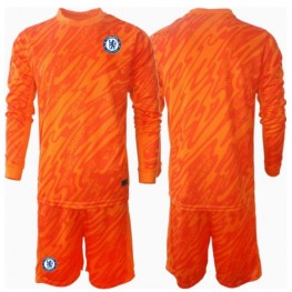 Chelsea Keeper Thuis tenue Kids 2024-25 Lange Mouw (+ Korte broeken)