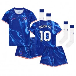 Chelsea Mykhailo Mudryk #10 Thuis tenue Kids 2024-25 Korte Mouw (+ Korte broeken)
