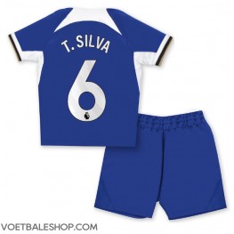 Chelsea Thiago Silva #6 Thuis tenue Kids 2023-24 Korte Mouw (+ Korte broeken)