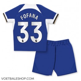 Chelsea Wesley Fofana #33 Thuis tenue Kids 2023-24 Korte Mouw (+ Korte broeken)
