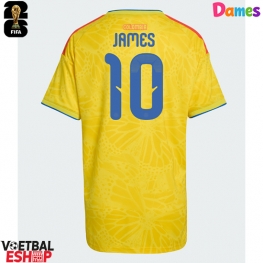 Colombia James Rodriguez #10 Thuis tenue Dames WK 2026 Korte Mouw