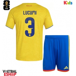 Colombia Jhon Lucumi #3 Thuis tenue Kids WK 2026 Korte Mouw (+ Korte broeken)