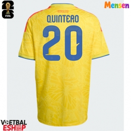 Colombia Juan Fernando Quintero #20 Thuis tenue WK 2026 Korte Mouw