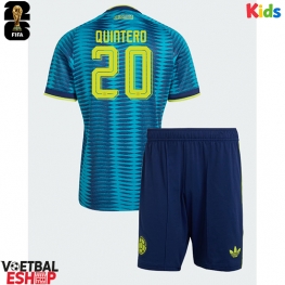 Colombia Juan Fernando Quintero #20 Uit tenue Kids WK 2026 Korte Mouw (+ Korte broeken)