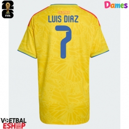 Colombia Luis Diaz #7 Thuis tenue Dames WK 2026 Korte Mouw