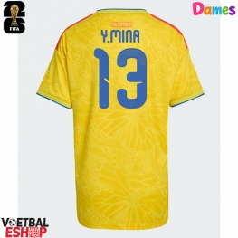 Colombia Yerry Mina #13 Thuis tenue Dames WK 2026 Korte Mouw