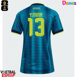 Colombia Yerry Mina #13 Uit tenue Dames WK 2026 Korte Mouw