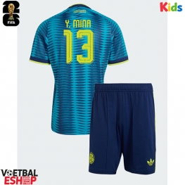 Colombia Yerry Mina #13 Uit tenue Kids WK 2026 Korte Mouw (+ Korte broeken)