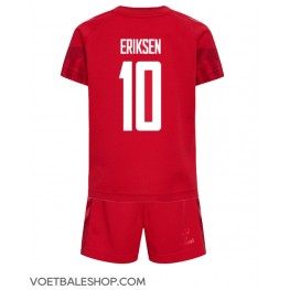 Denemarken Christian Eriksen #10 Thuis tenue Kids WK 2022 Korte Mouw (+ Korte broeken)