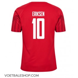 Denemarken Christian Eriksen #10 Thuis tenue WK 2022 Korte Mouw