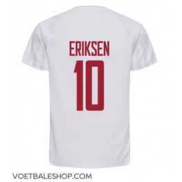 Denemarken Christian Eriksen #10 Uit tenue WK 2022 Korte Mouw