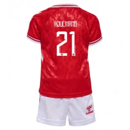 Denemarken Morten Hjulmand #21 Thuis tenue Kids EK 2024 Korte Mouw (+ Korte broeken)