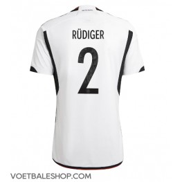 Duitsland Antonio Rudiger #2 Thuis tenue WK 2022 Korte Mouw