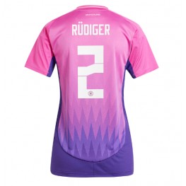 Duitsland Antonio Rudiger #2 Uit tenue Dames EK 2024 Korte Mouw