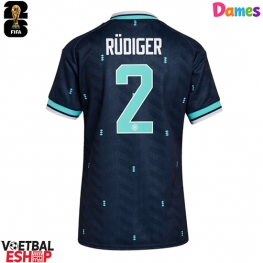 Duitsland Antonio Rudiger #2 Uit tenue Dames WK 2026 Korte Mouw