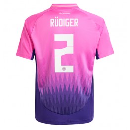 Duitsland Antonio Rudiger #2 Uit tenue EK 2024 Korte Mouw
