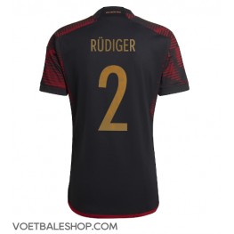 Duitsland Antonio Rudiger #2 Uit tenue WK 2022 Korte Mouw