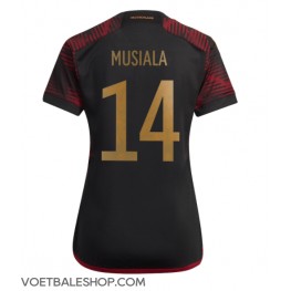 Duitsland Jamal Musiala #14 Uit tenue Dames WK 2022 Korte Mouw