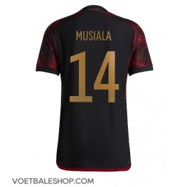 Duitsland Jamal Musiala #14 Uit tenue WK 2022 Korte Mouw