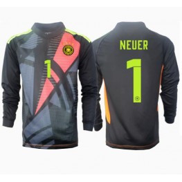 Duitsland Manuel Neuer #1 Keeper Thuis tenue EK 2024 Lange Mouw