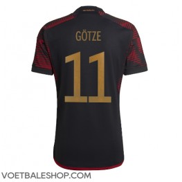 Duitsland Mario Gotze #11 Uit tenue WK 2022 Korte Mouw