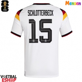 Duitsland Nico Schlotterbeck #15 Thuis tenue WK 2026 Korte Mouw