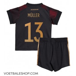 Duitsland Thomas Muller #13 Uit tenue Kids WK 2022 Korte Mouw (+ Korte broeken)