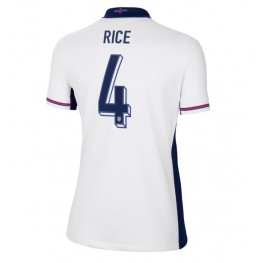 Engeland Declan Rice #4 Thuis tenue Dames EK 2024 Korte Mouw