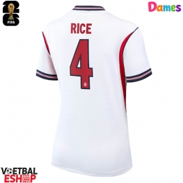 Engeland Declan Rice #4 Thuis tenue Dames WK 2026 Korte Mouw
