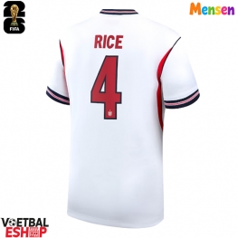 Engeland Declan Rice #4 Thuis tenue WK 2026 Korte Mouw