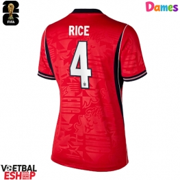Engeland Declan Rice #4 Uit tenue Dames WK 2026 Korte Mouw