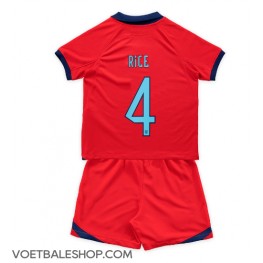 Engeland Declan Rice #4 Uit tenue Kids WK 2022 Korte Mouw (+ Korte broeken)